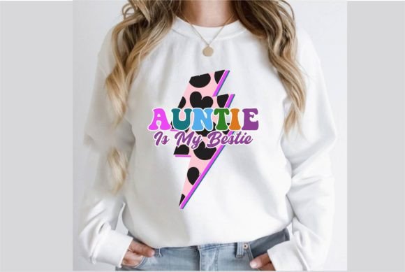 Auntie is My Bestie Retro SVG Design