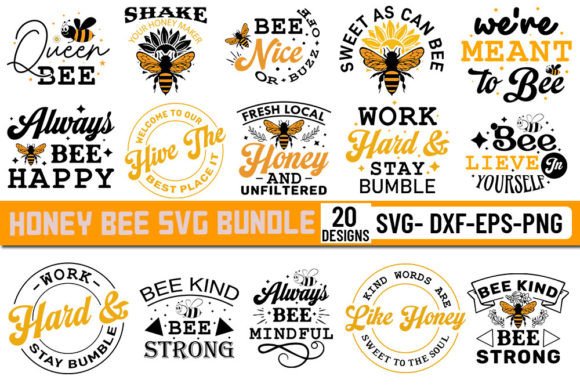 Bee Honey Svg Bundle: Graphics and Crafts