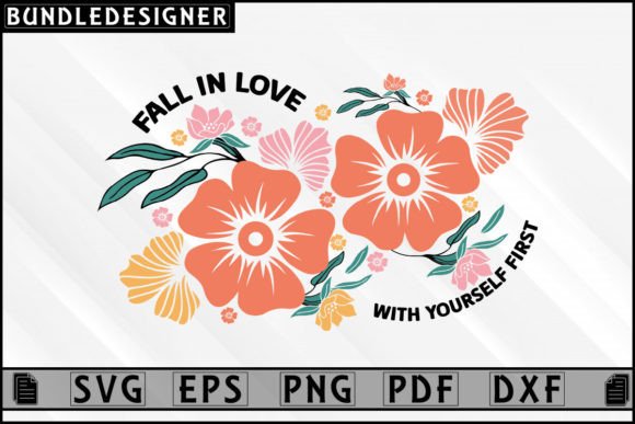 Boho Retro Floral Quote SVG Design: Graphics & Crafts for Editorial Use