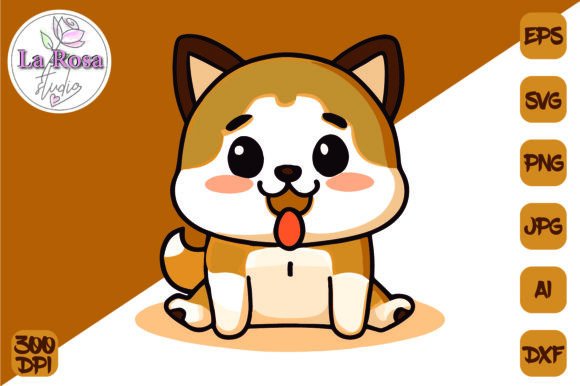 Chibi Dog Vector Graphics for Crafts