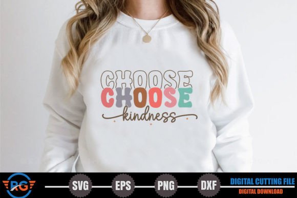 Choose Kindness – Retro Positive SVG