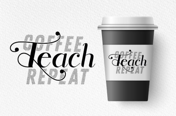 Coffee Teach Repeat Teacher Tshirt Svg Graphics