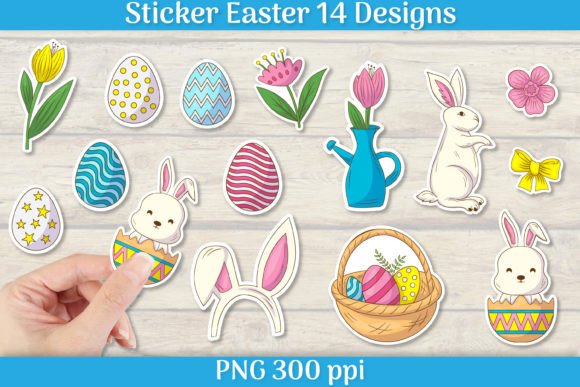 Easter Stickers Bundle SVG for Crafts and Graphics