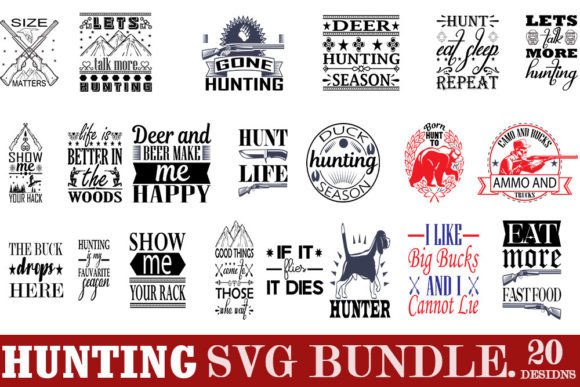 Hunting Svg Bundle: Graphics for Crafts and Content