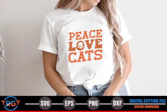 Peace Love Cats – Cat Quote SVG